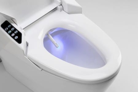 A bidet with a tankless water heater