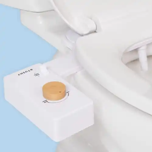 Tushy Classic 3.0 Bidet Toilet Seat Attachment (White/Bamboo)