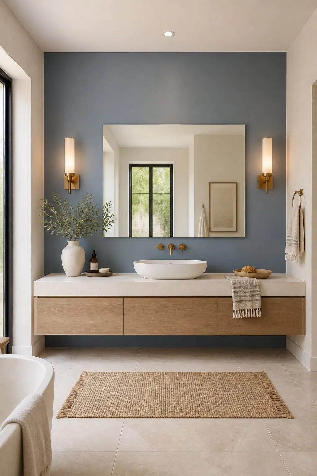 Moody Blue Accent Wall — Adirondack Blue by Behr