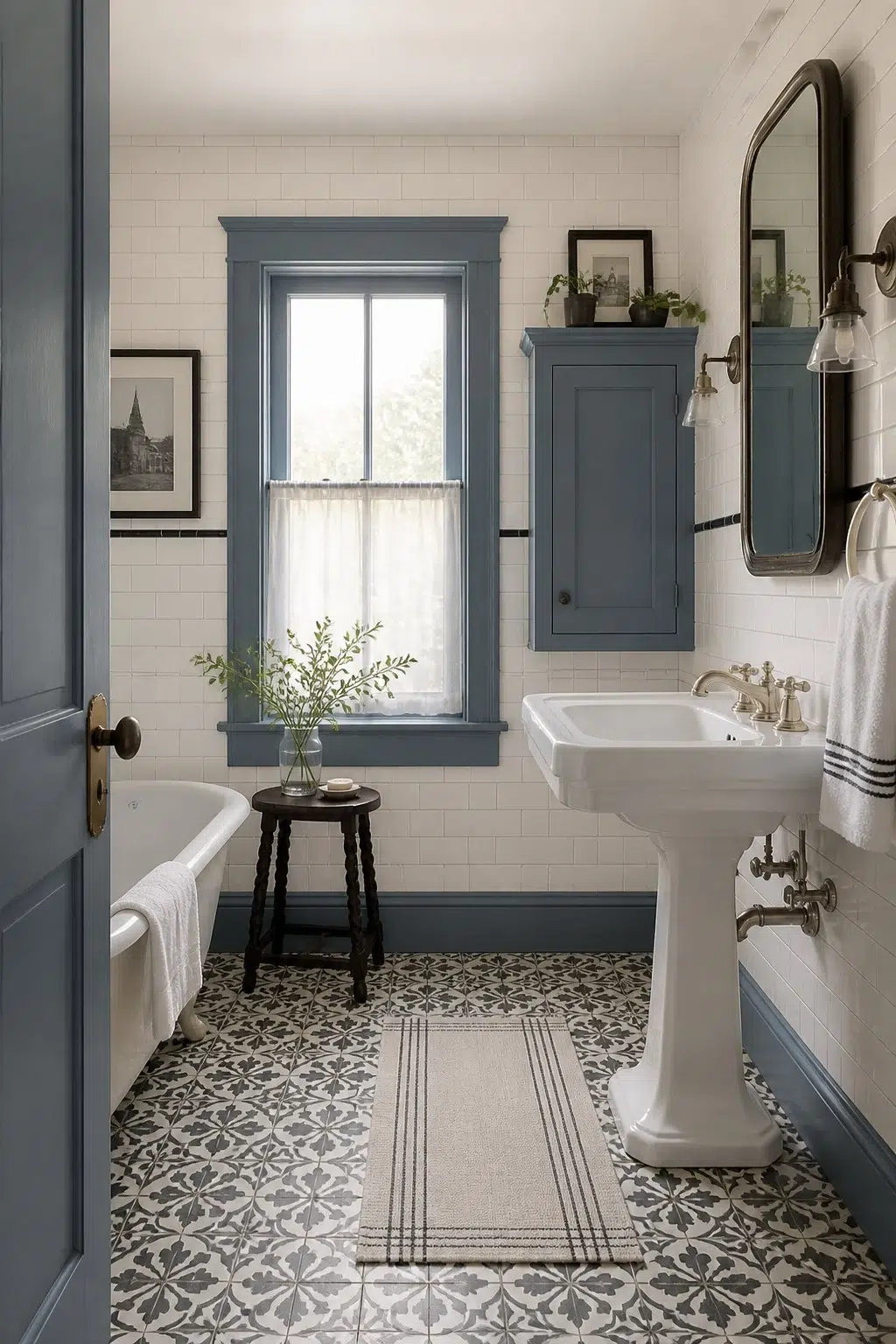 Vintage Tile and Blue Trim — Adirondack Blue by Behr