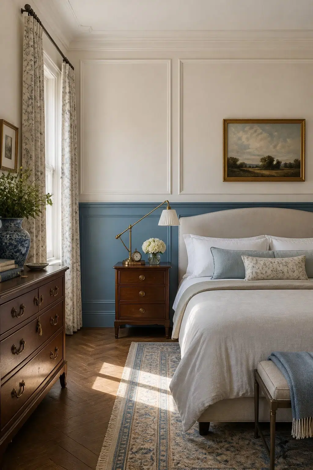 Classic Blue Wainscoting Charm — Adirondack Blue by Behr