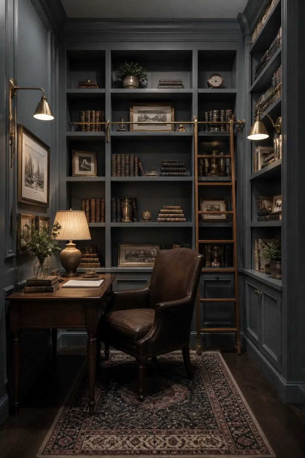 Moody Library Office Nook — Adirondack Blue by Behr