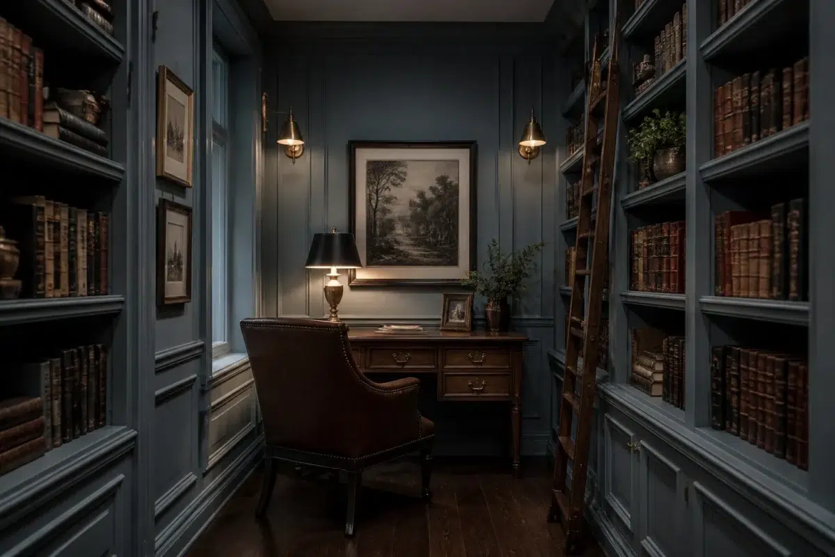 Moody Library Office Nook — Adirondack Blue by Behr