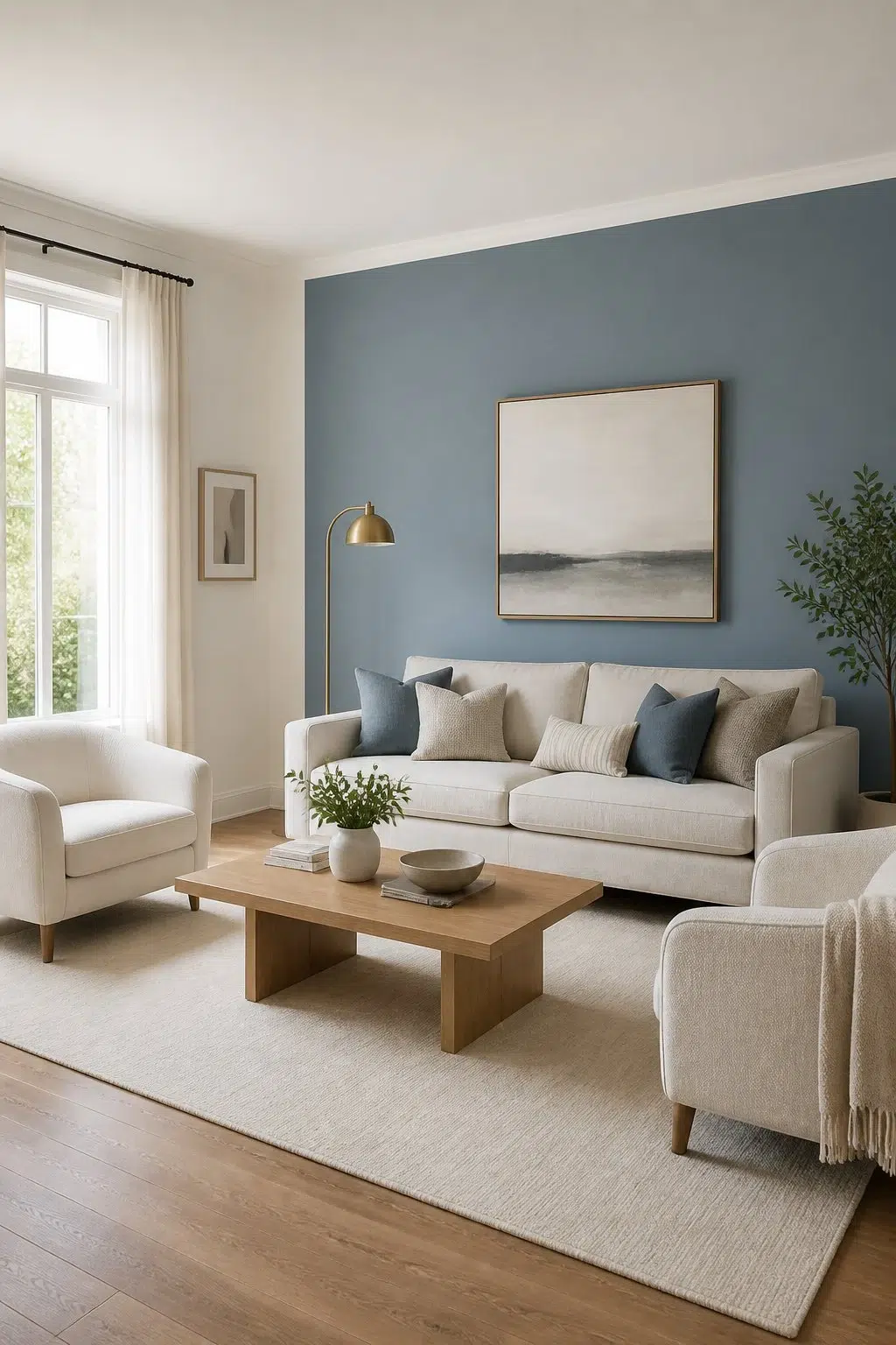 Classic Blue Accent Wall — Adirondack Blue by Behr