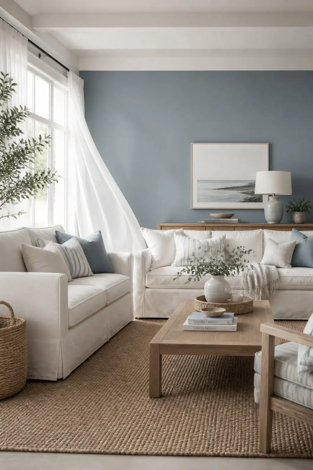 Coastal Blue and Linen Ease — Adirondack Blue by Behr