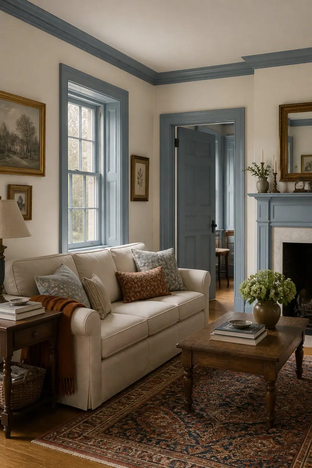 Vintage Charm With Blue Trim — Adirondack Blue by Behr