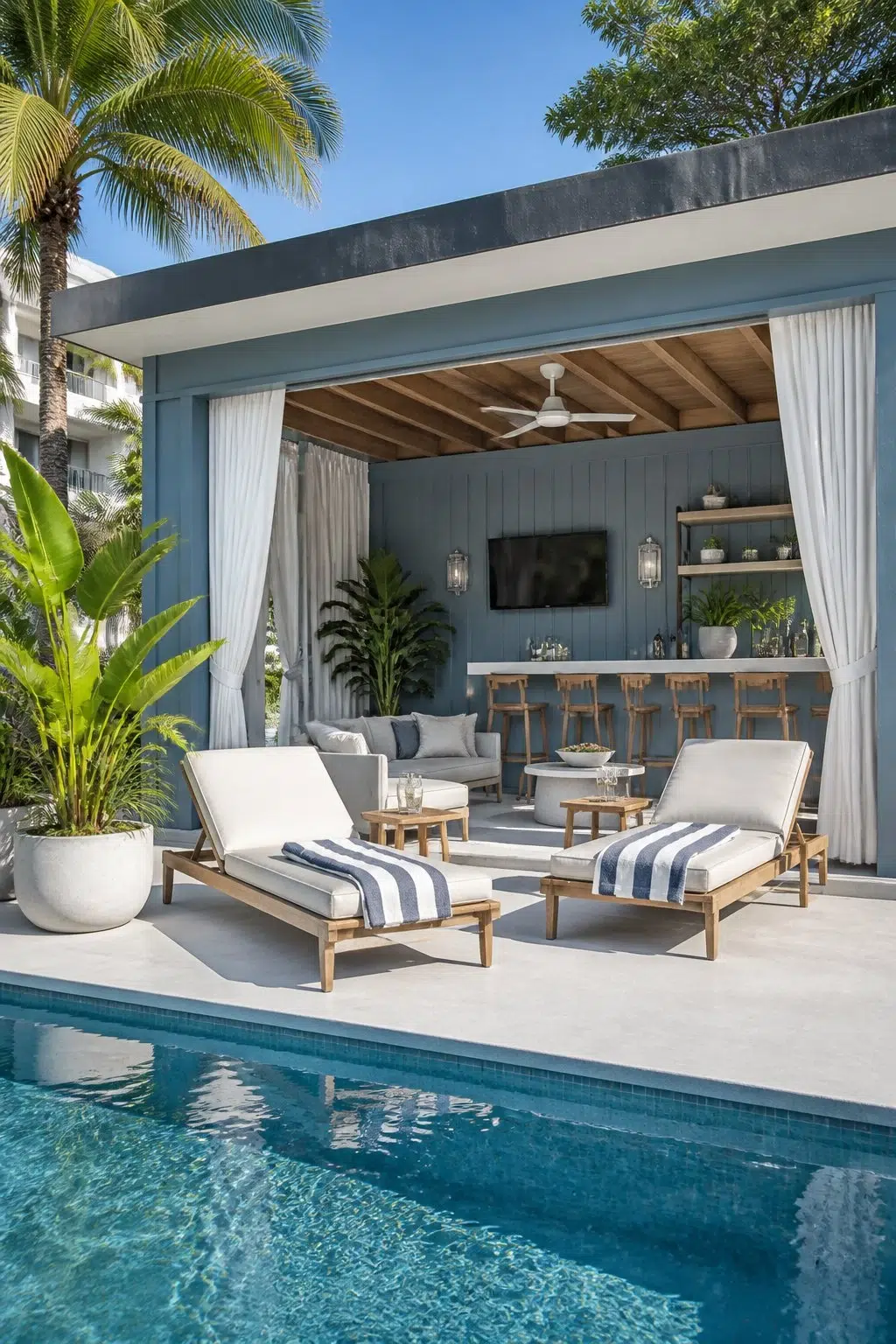 Poolside Cabana Corner — Adirondack Blue by Behr
