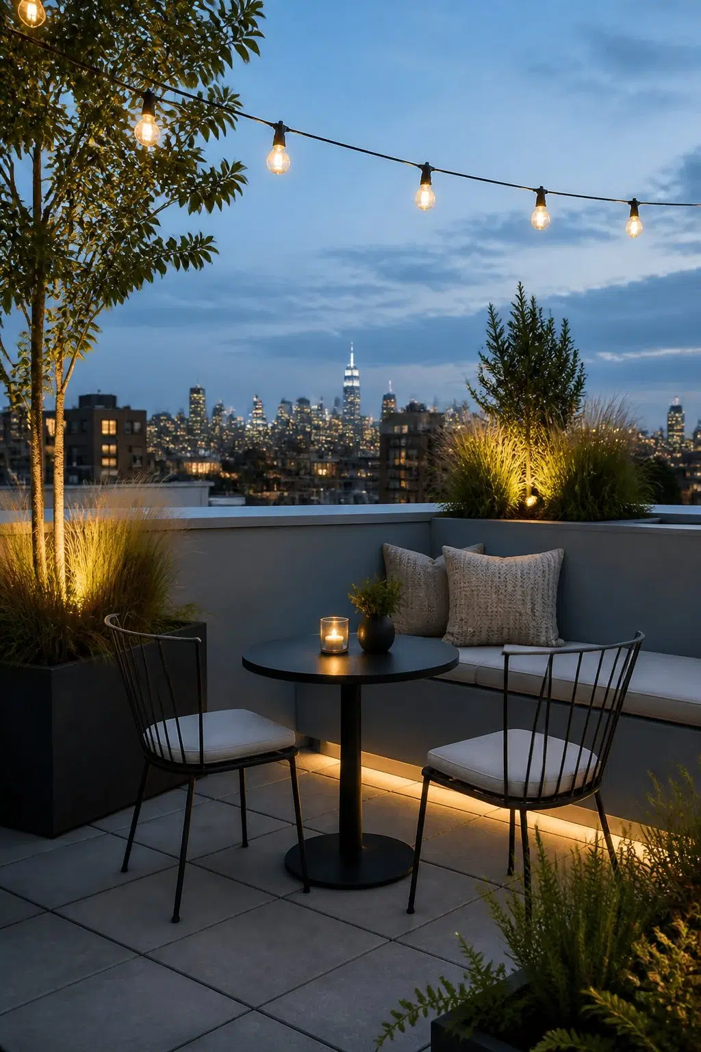 Urban Rooftop Bistro Patio — Adirondack Blue by Behr