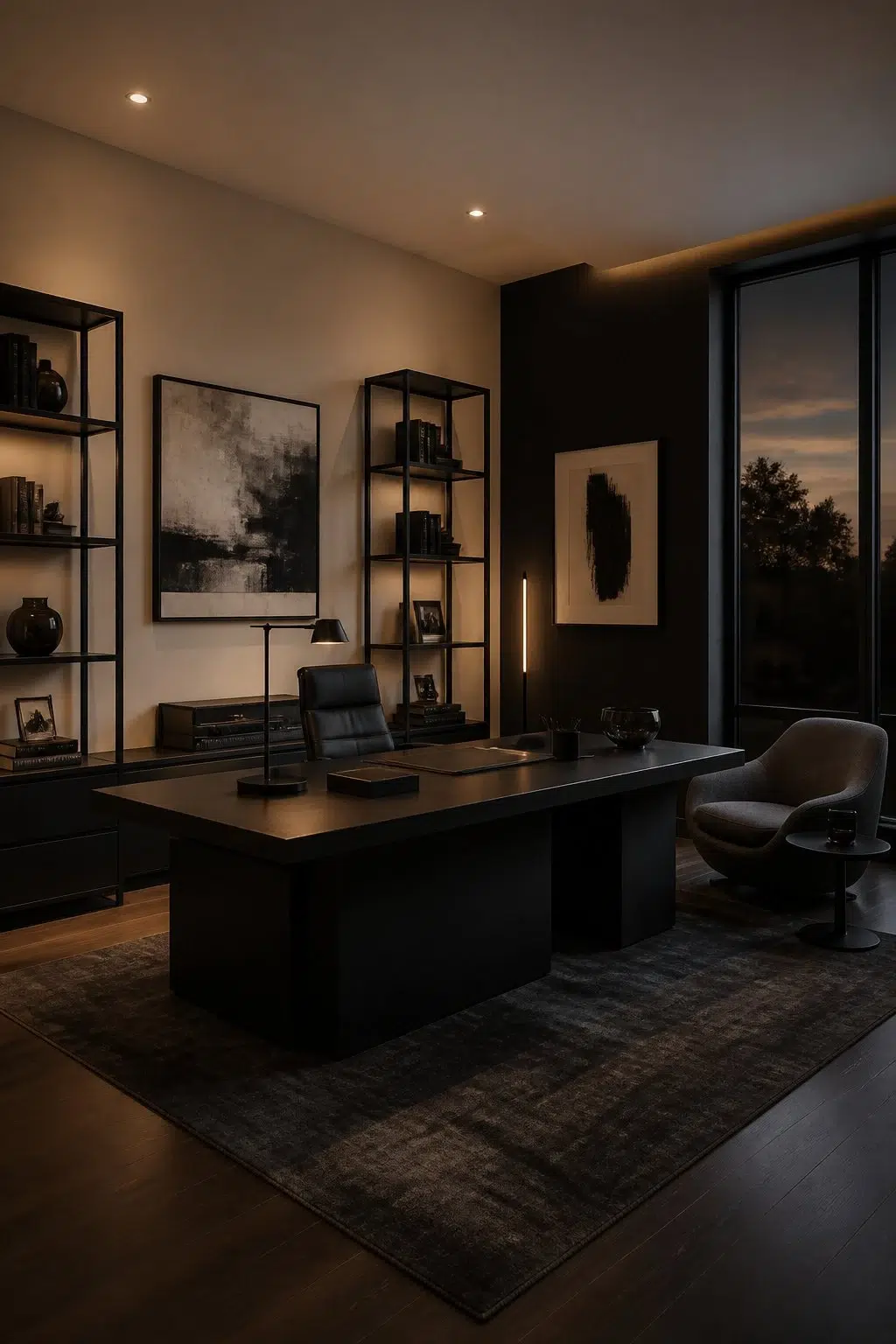 Moody Modern Executive Room — Aged Beige by Behr