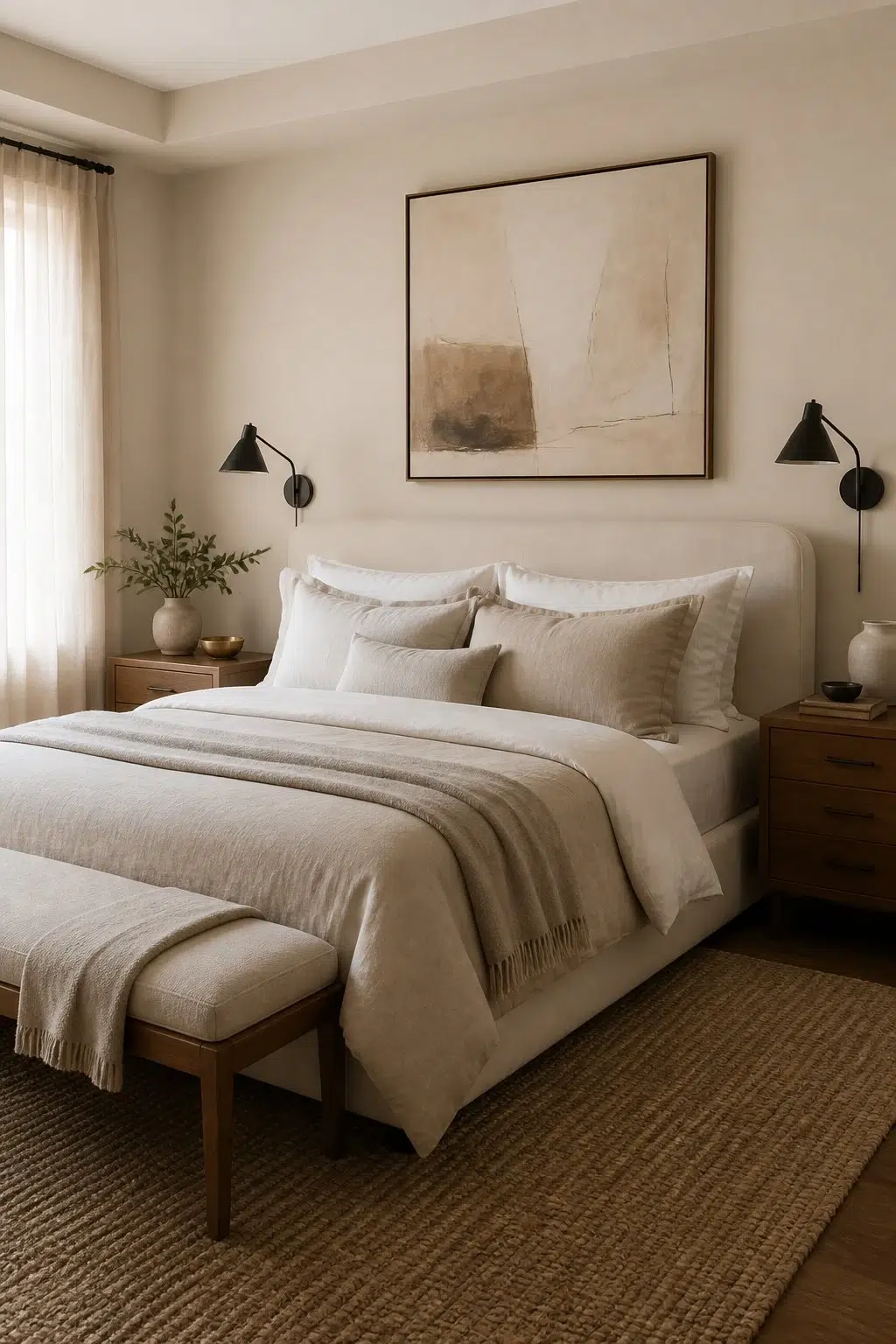 Cozy Modern Bedroom Escape — Aged Beige by Behr