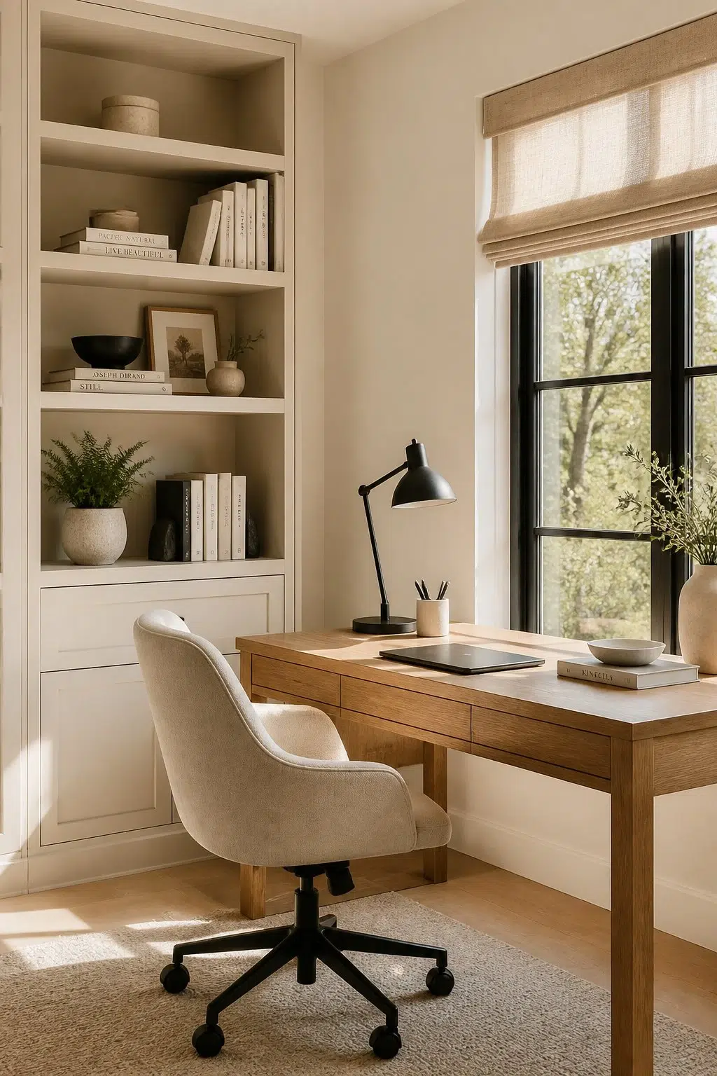 Sunlit Home Office Nook — Aged Beige by Behr