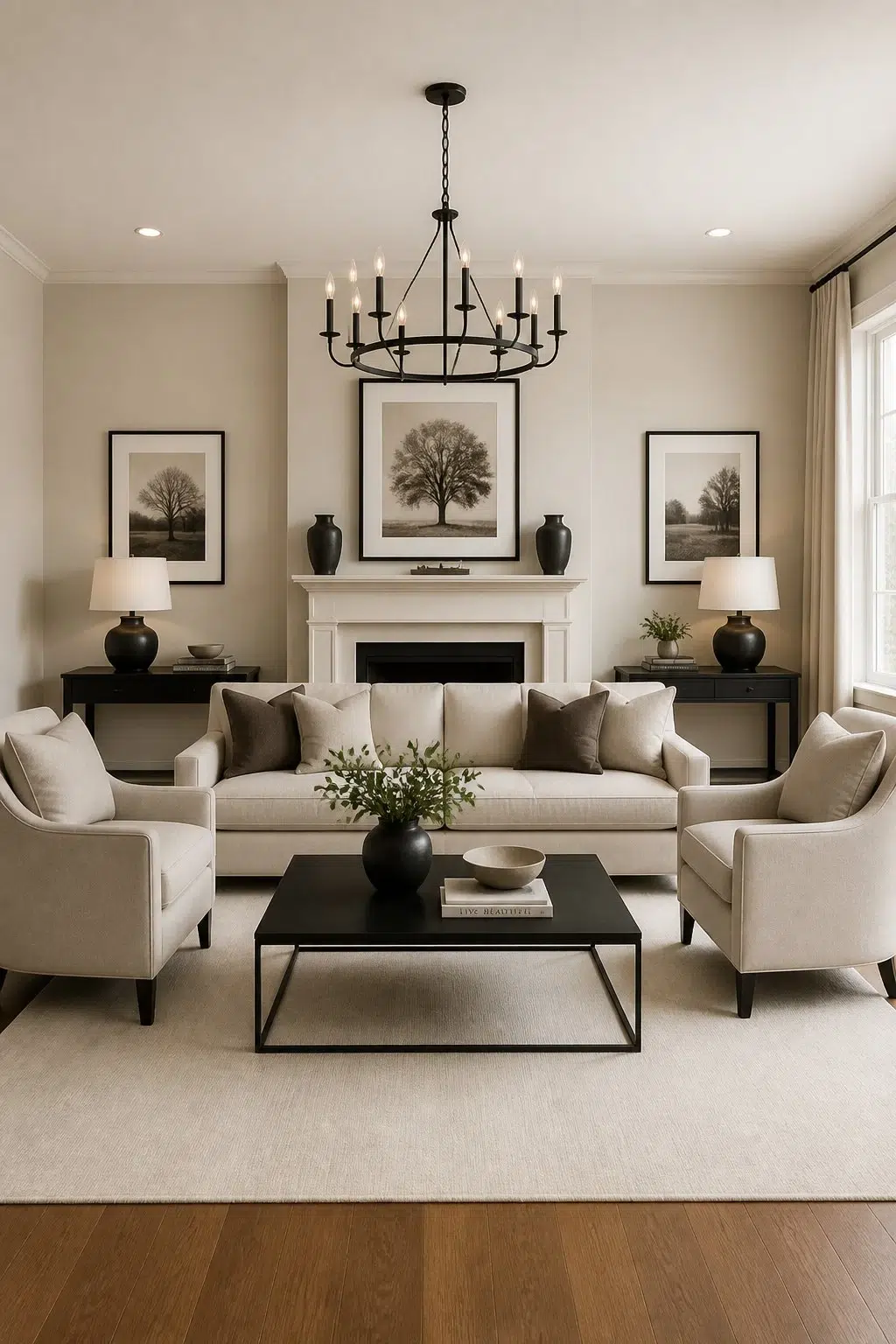 Classic Beige with Black Contrast — Aged Beige by Behr
