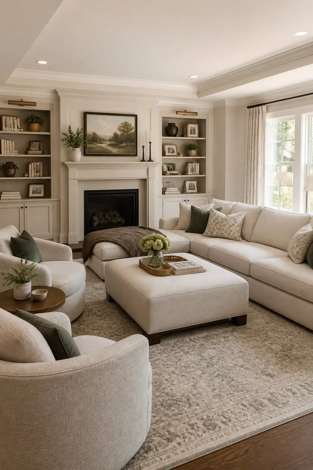 Transitional Family Lounge — Aged Beige by Behr