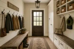 Farmhouse Shiplap Mudroom — Aged Beige by Behr