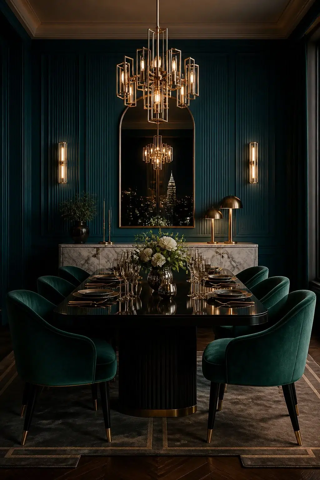Art Deco Glam in Deep Ocean Tones — Ocean Abyss by Behr