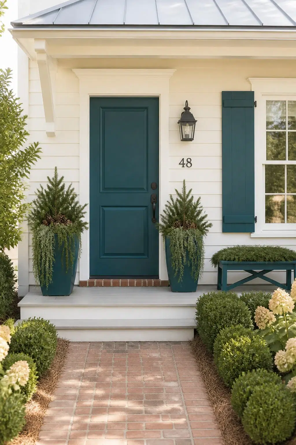 Ocean Abyss Shutters and Planter Details — Ocean Abyss by Behr