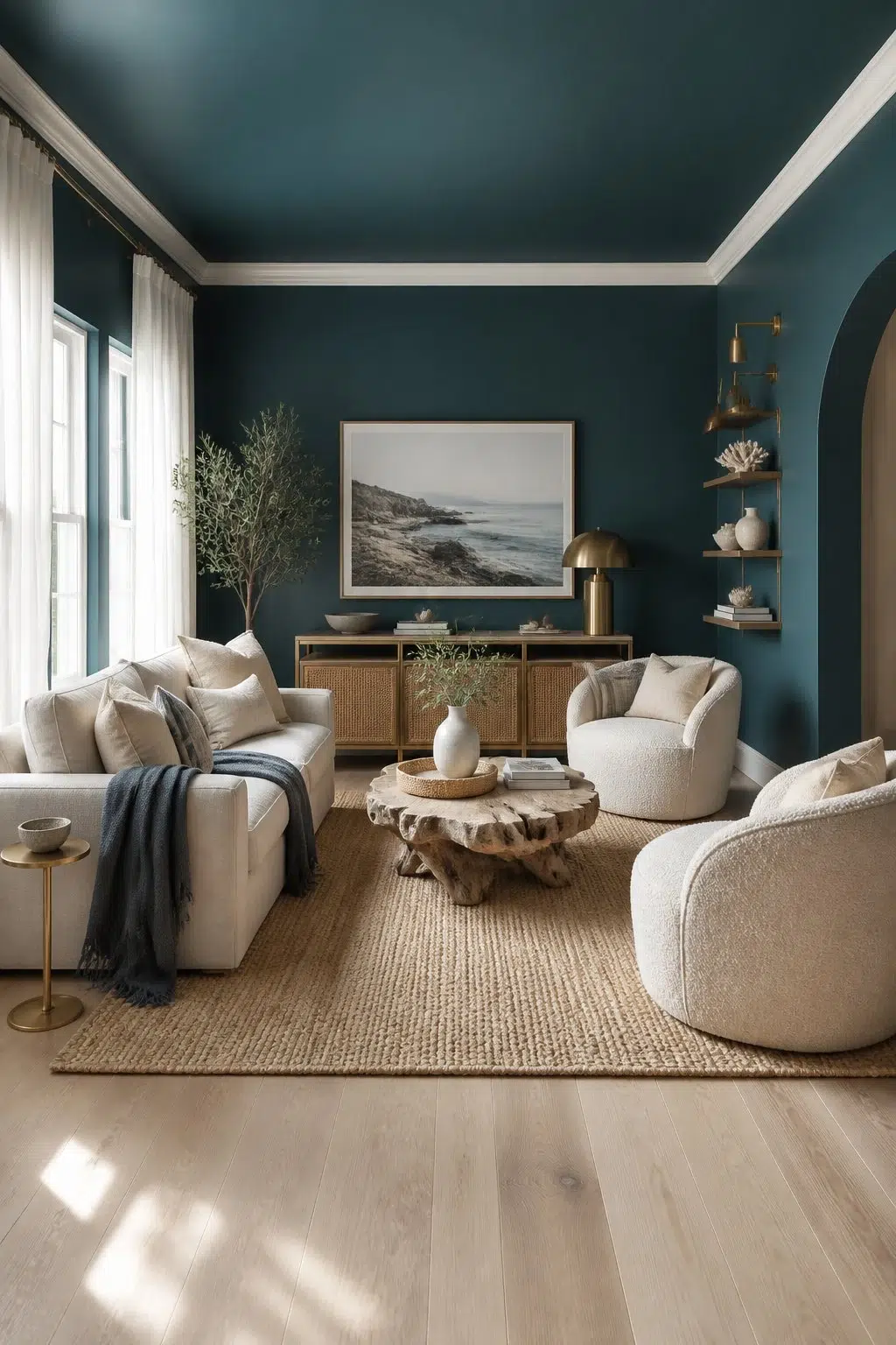 Moody Coastal Living Room — Ocean Abyss by Behr