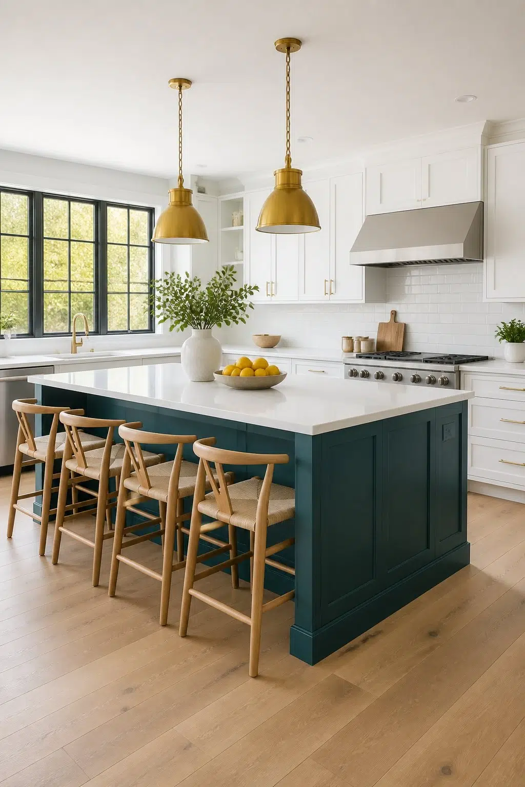 Bold Kitchen Island Statement — Ocean Abyss by Behr