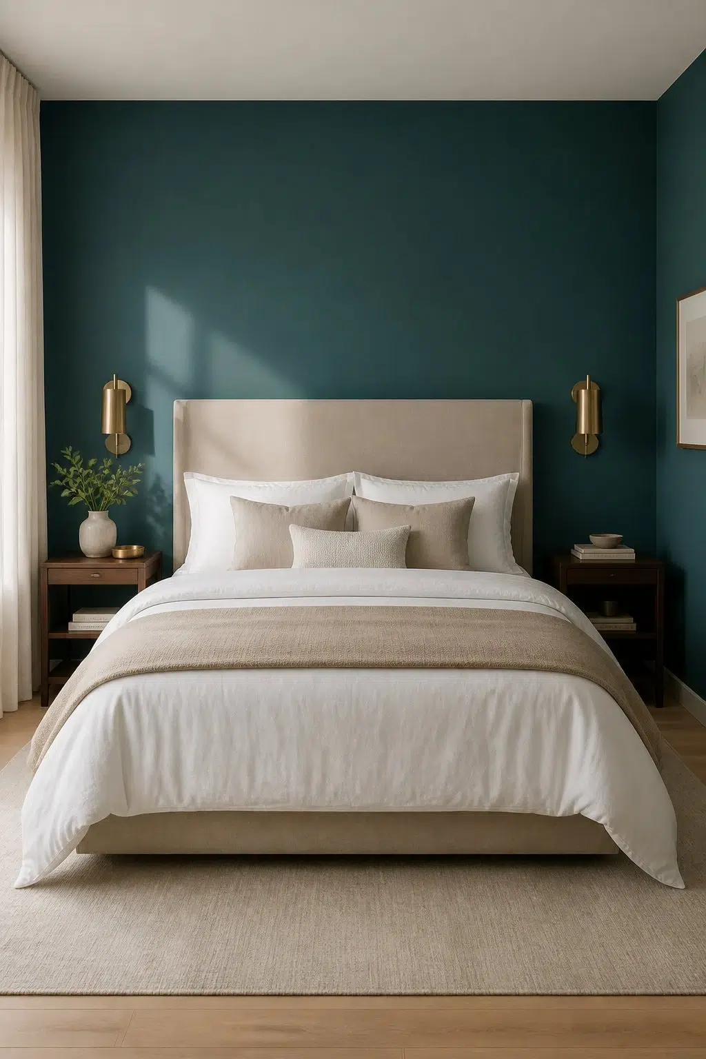 Elegant Bedroom Accent Wall — Ocean Abyss by Behr