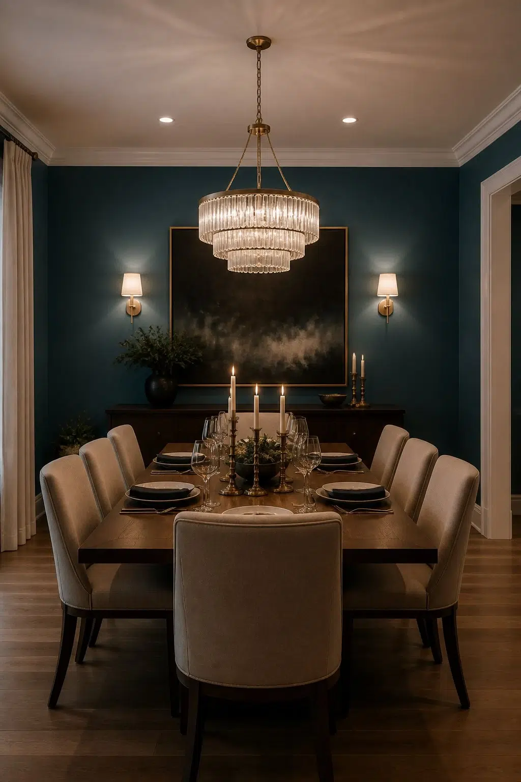 Refined Dining Room Enclosure — Ocean Abyss by Behr