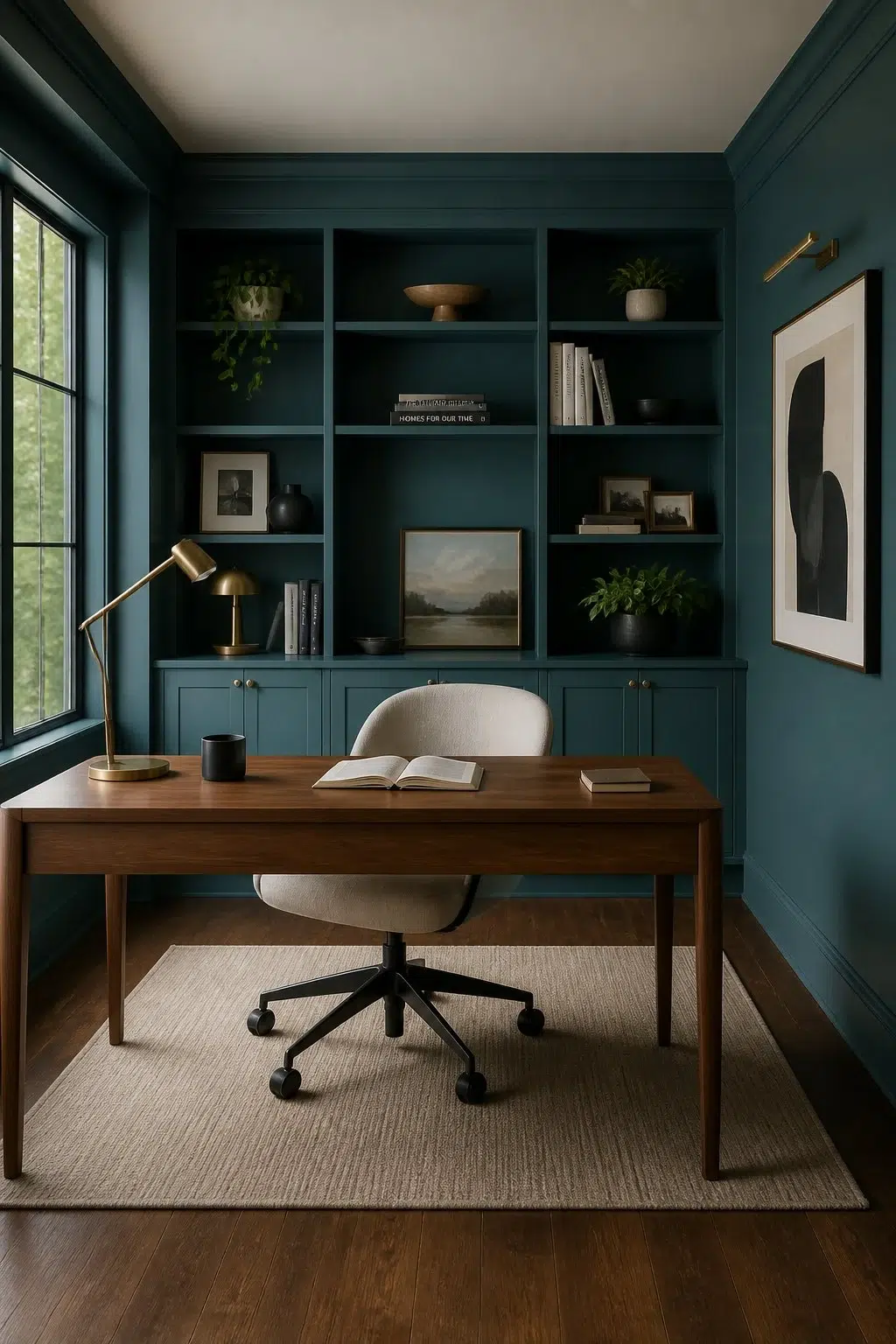 Modern Home Office Depth — Ocean Abyss by Behr