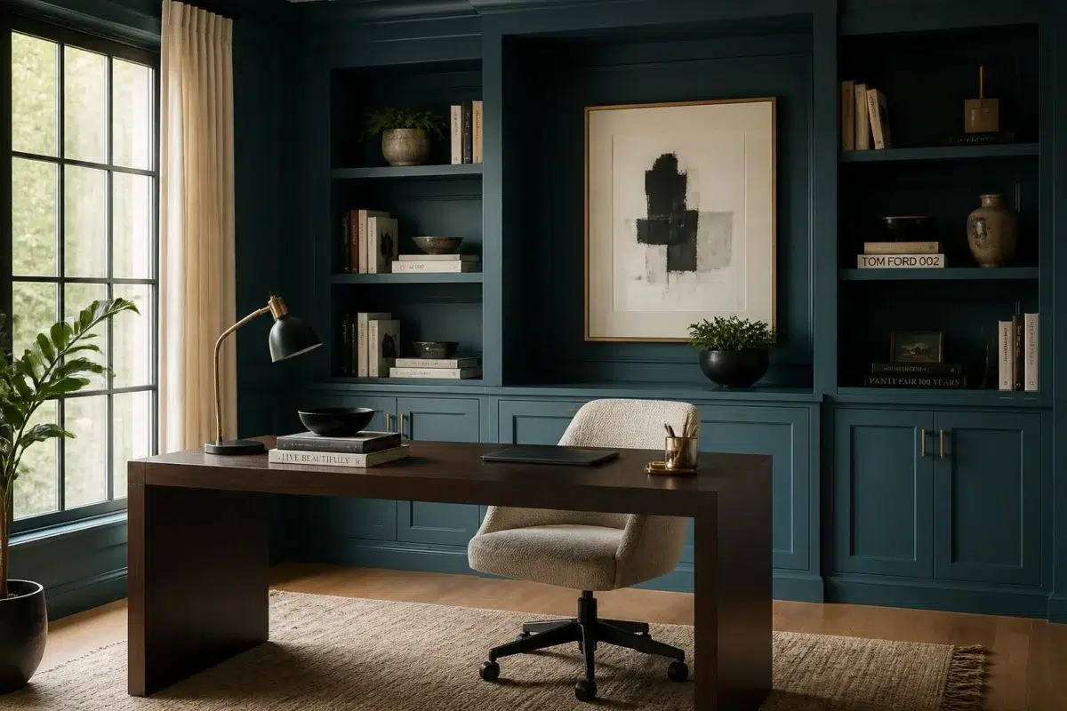 Modern Home Office Depth — Ocean Abyss by Behr