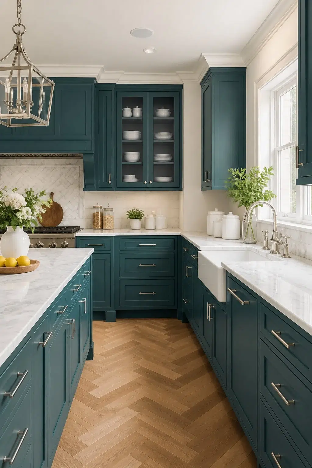 Classic Cabinets in Deep Blue — Ocean Abyss by Behr