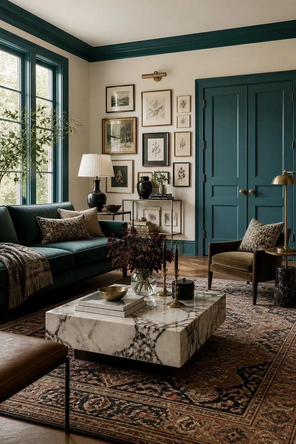 Eclectic Luxe With Ocean Abyss Trim — Ocean Abyss by Behr