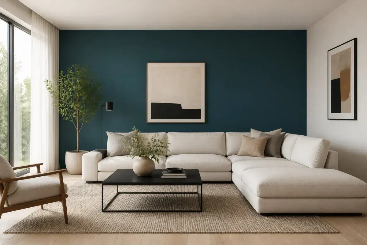 Moody Modern Statement Wall — Ocean Abyss by Behr