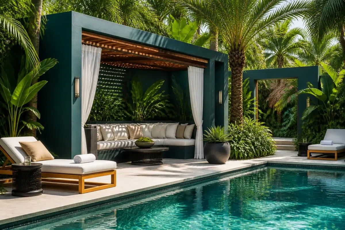 Tropical Poolside Lounge — Ocean Abyss by Behr